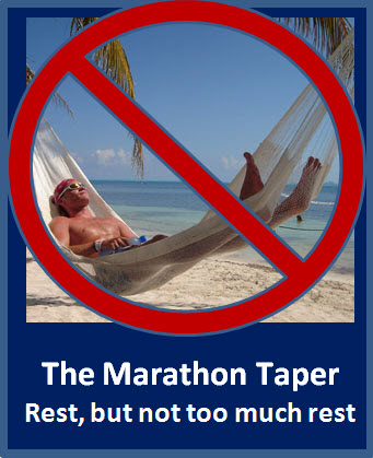 Tapering training suggestions for upcoming marathon and half-marathons.